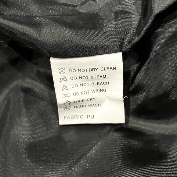 🎉Chic Boho Gorgeous Floral Print Embroidery Faux Leather Moto Bomber Jacket S - Picture 11 of 16